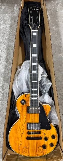 ( Open Box Item )TARIO E. Guitar Spalted Maple Top with Okoume Body Maple Neck