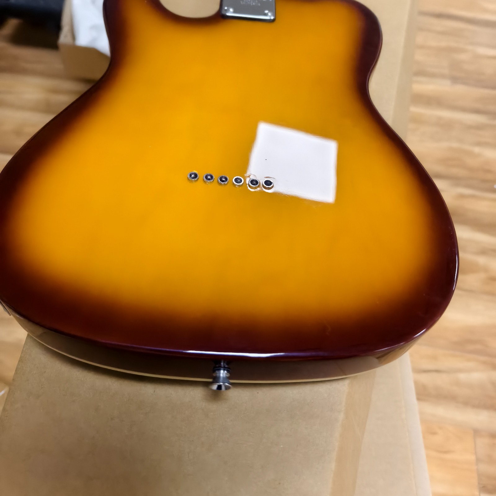 TL Electric Guitar 2 Tone Sunburst Solid Ash Body Maple Neck White Pickguard