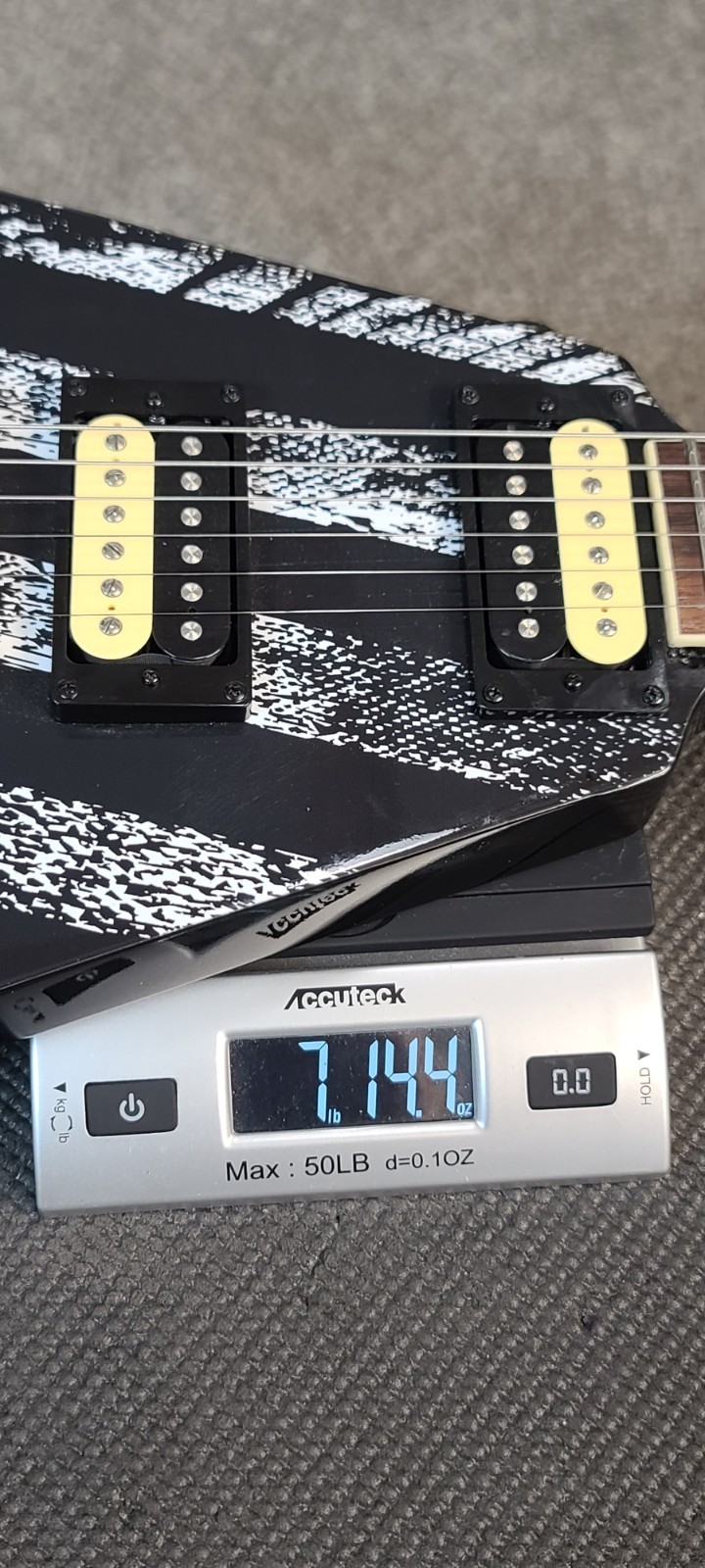 Dean V 79 Black with Custom USA Flag Guitar Skin! Great Cond, Sounds Awesome!
