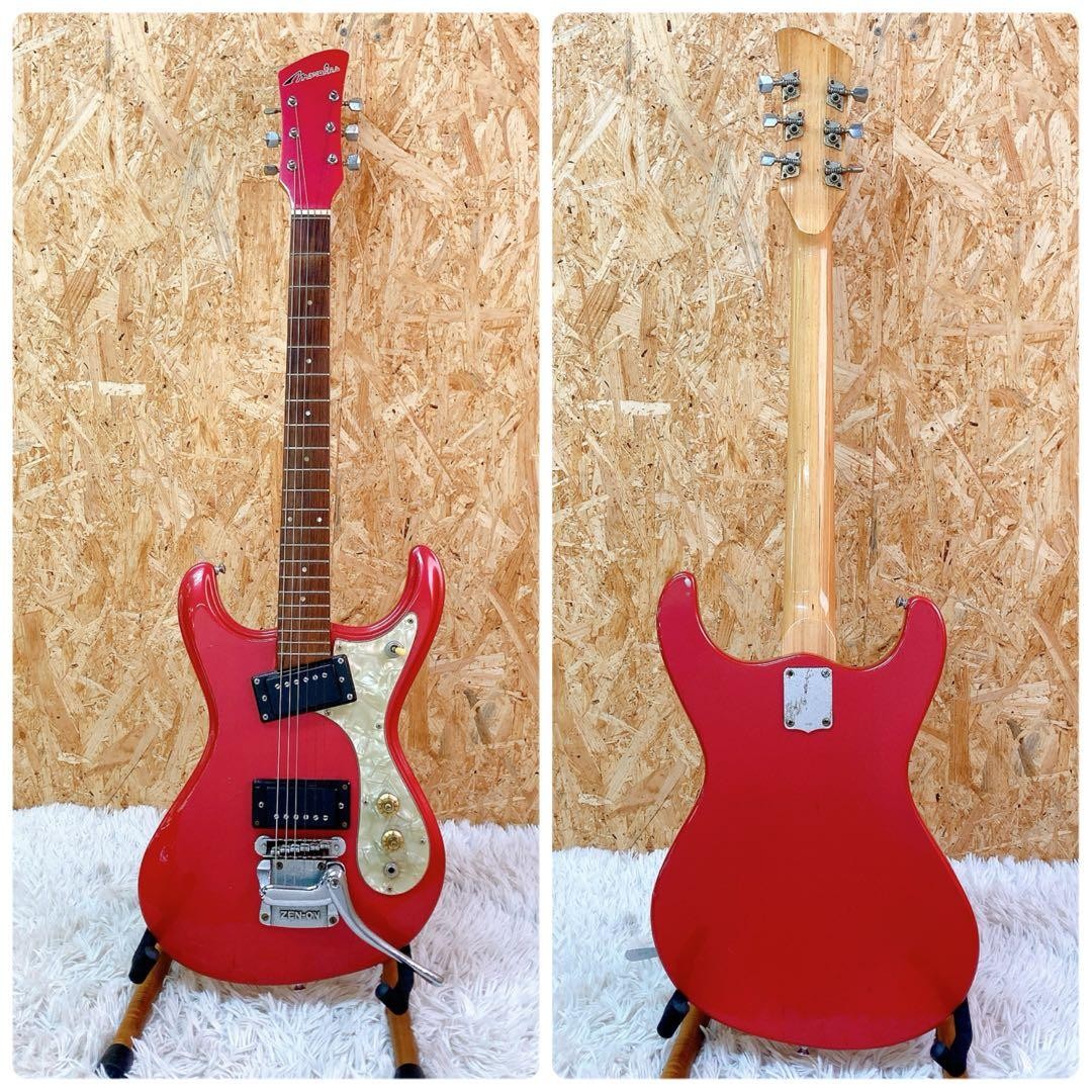 Morales Mosrite Type Electric Guitar Red MIJ Japan Vintage Zen-On 1960s-70s