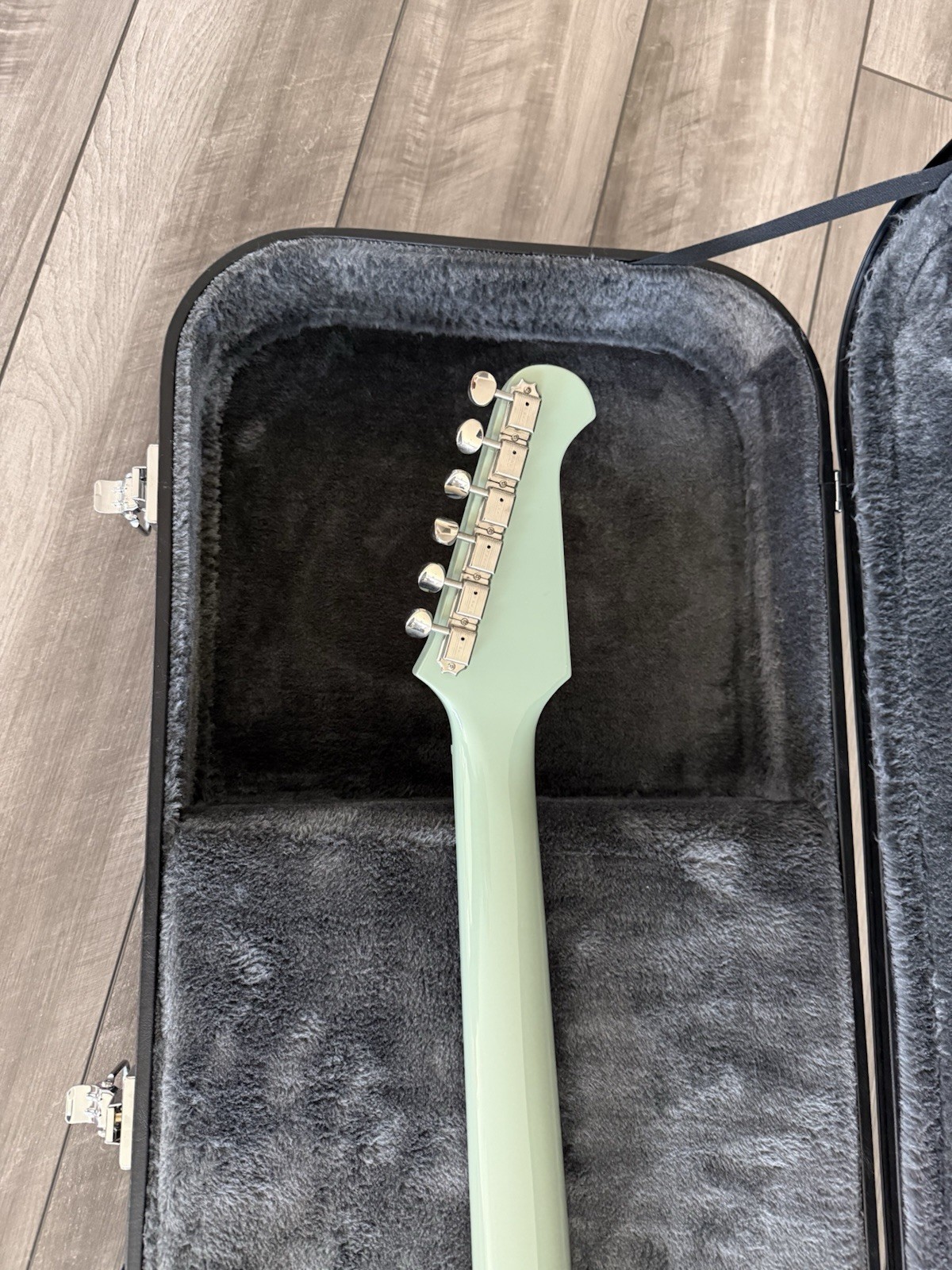Chando Custom Made Firebird Style Electric Guitar With Case.