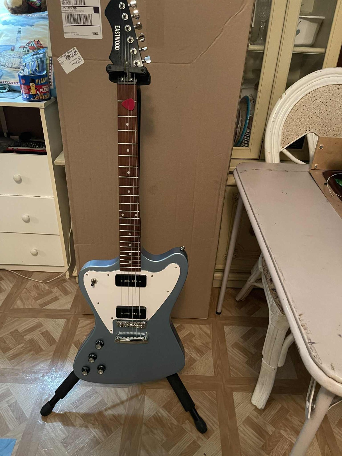 Left handed Eastwood Stormbird guitar