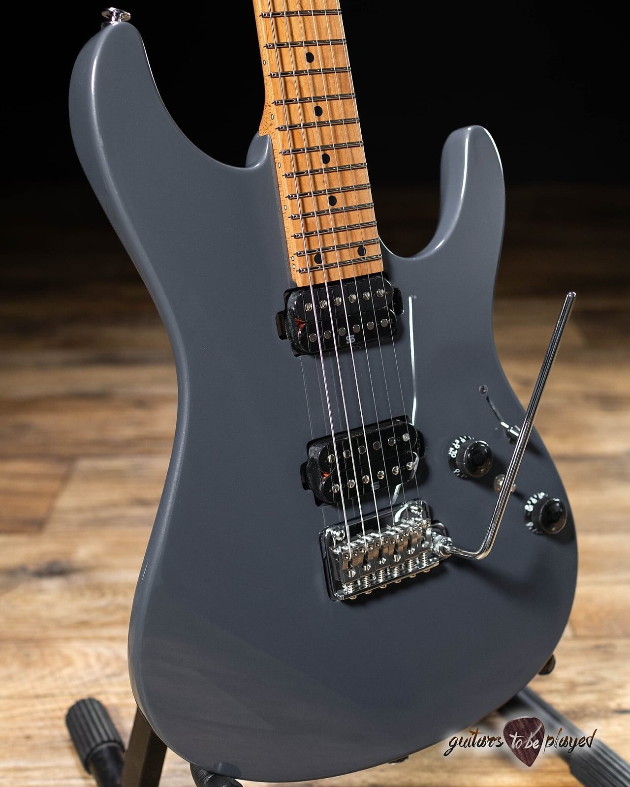 Ibanez AZ2402 Prestige HH Roasted Maple Neck Guitar w/ Case – Gray Metallic