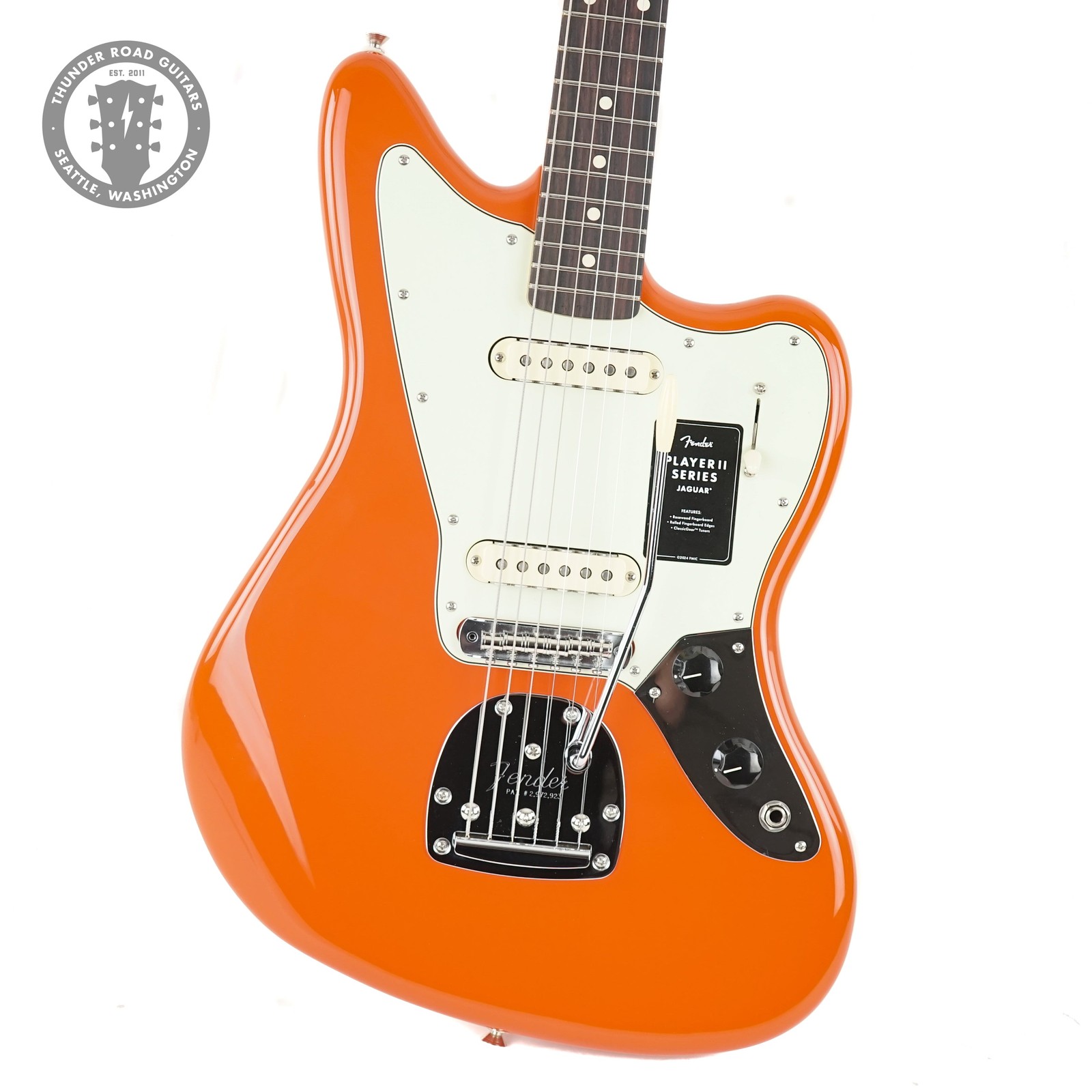 New Fender Player II Jaguar Rallye Orange