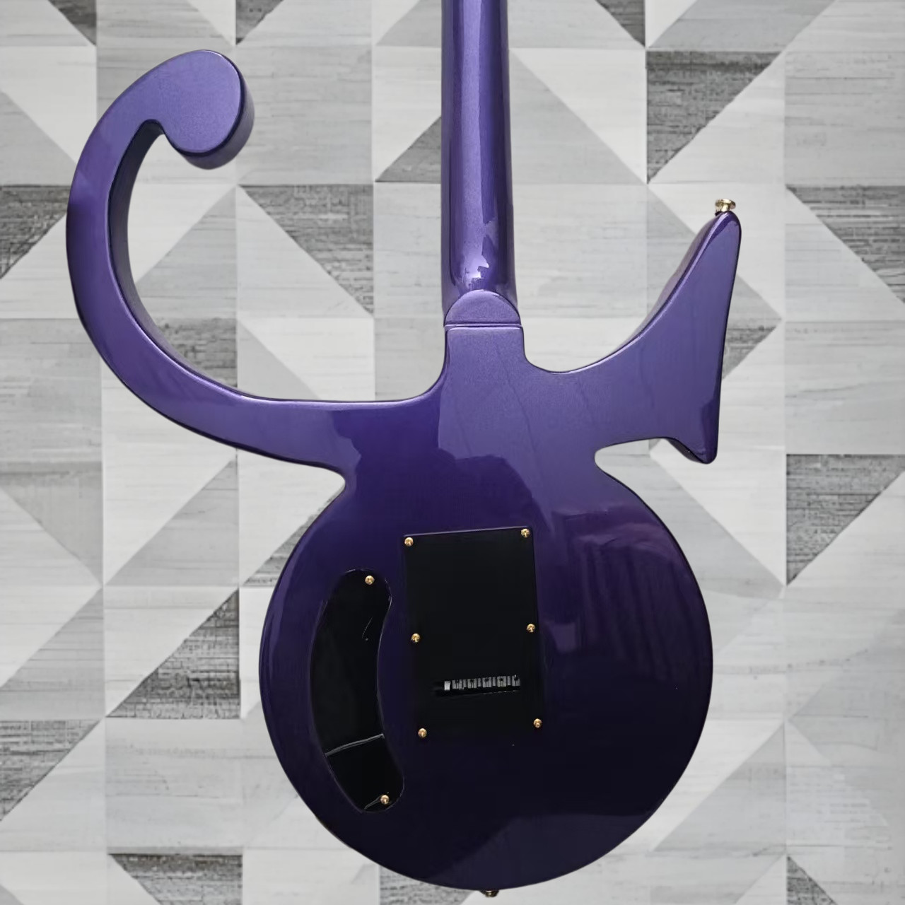 US Ship Prince “Love Symbol” Guitar – Purple Finish Maple Neck Gold hardware