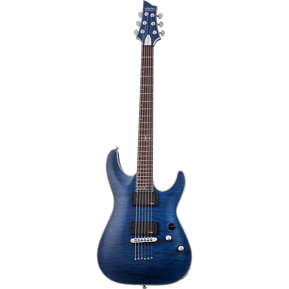 Schecter C1 Platinum Electric Guitar Satin Transparent Midnight Blue