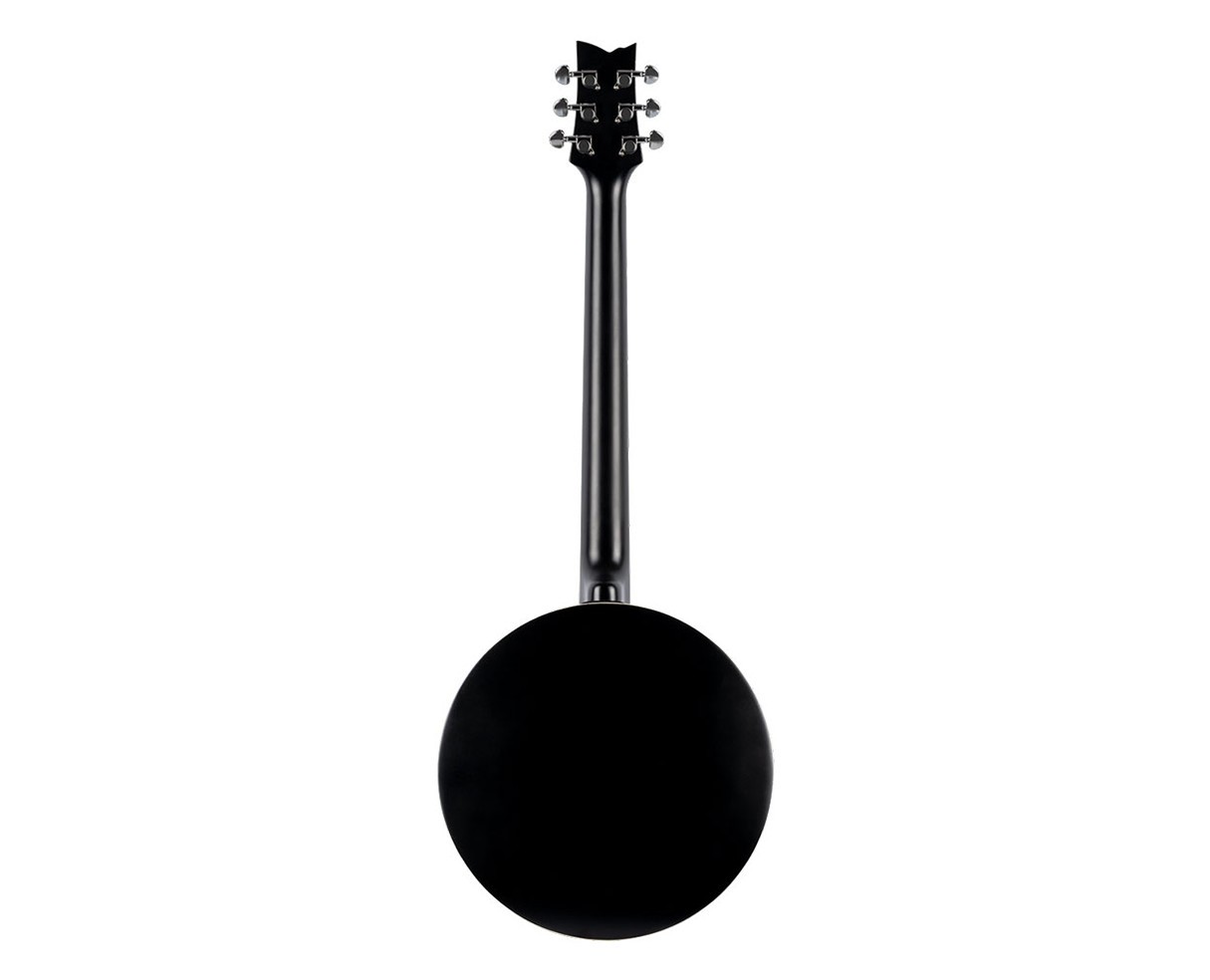 Ortega Guitars OBJE356-SBK-L Raven Series LH 6-String A/E Banjo – Black Open Box