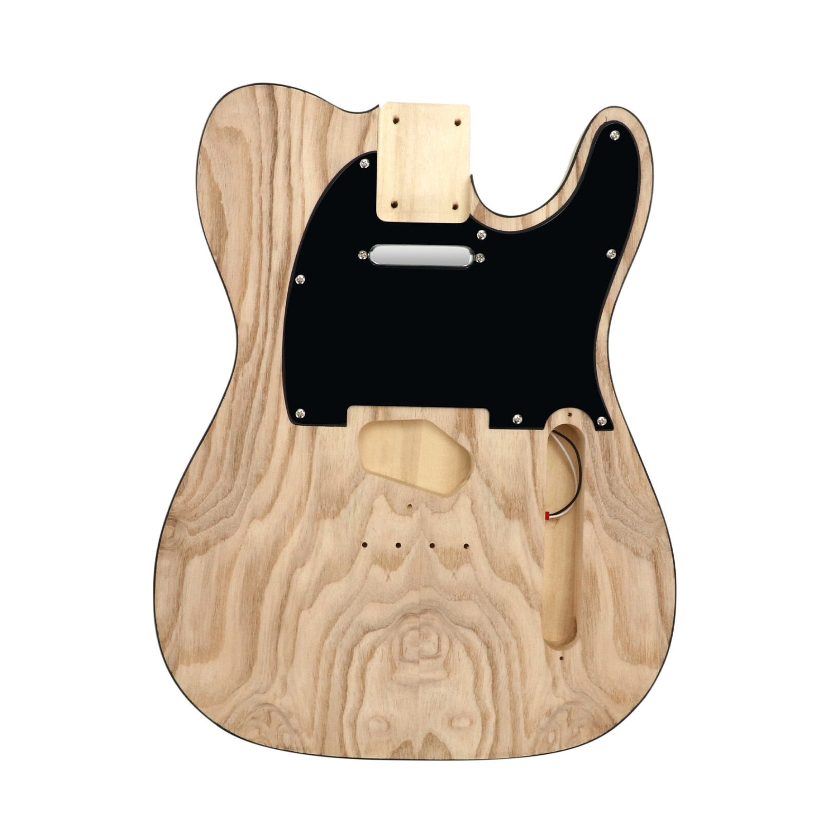 DIY Electric Guitar Kit Beginner Kit TL Style Basswood Body with Ash Burl Top CR