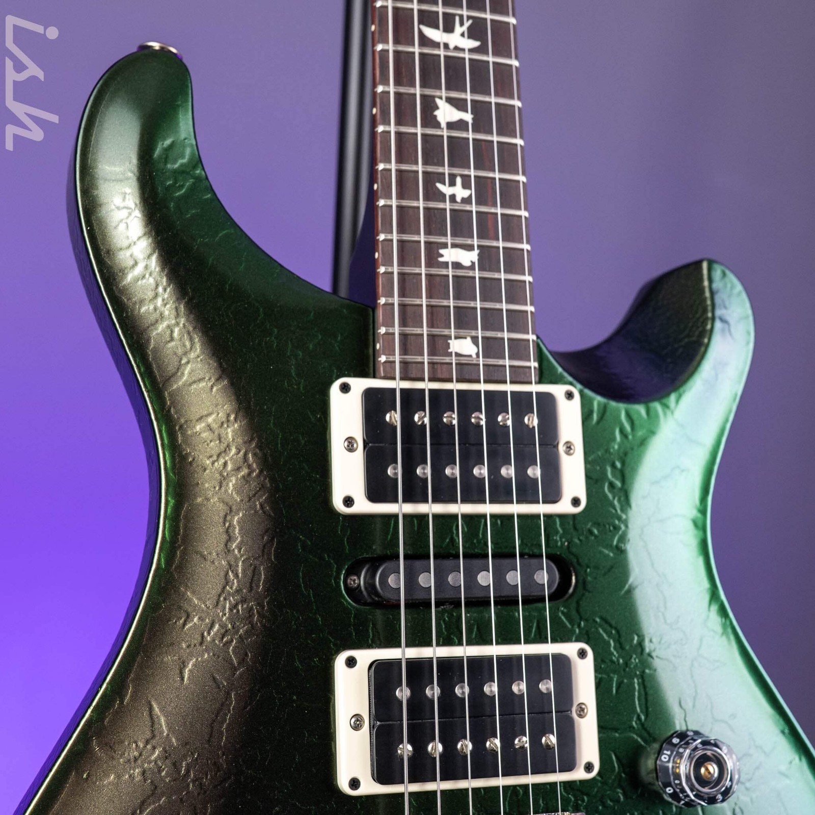PRS CE 24 Special Green Metallic Colorshift Crackle Sprayer’s Choice w/ Black Sa