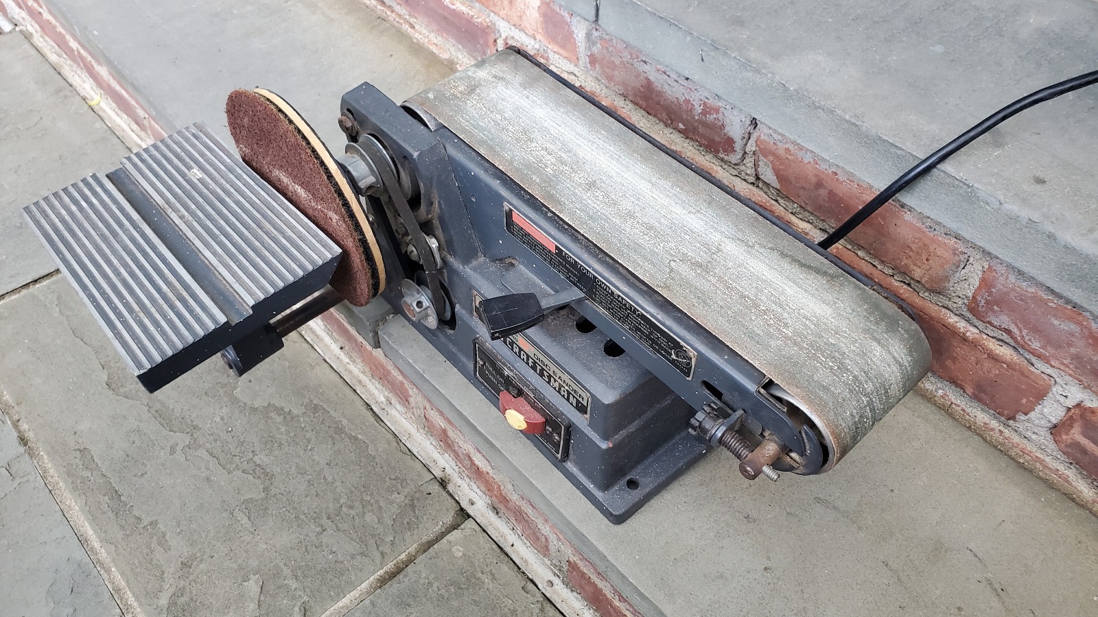 Vintage Sears Craftsman 113.226423 4″ belt & 6″ disc sander complete table works