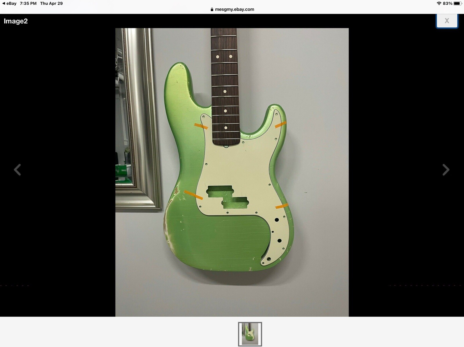 P bass Body NITRO RELIC Sherwood Green Lightweight PLACE YOUR ORDER JVGuitars