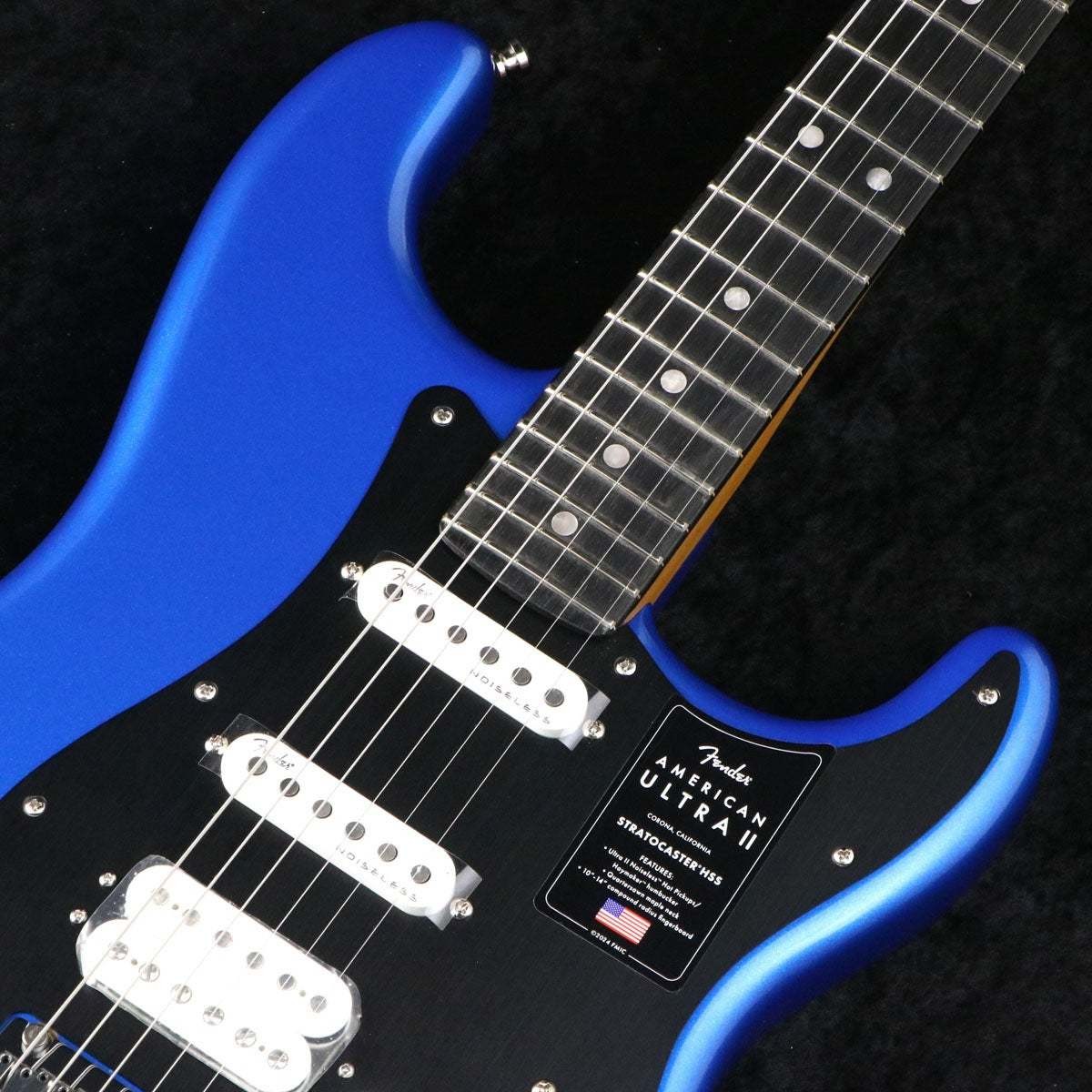 Fender American Ultra II Stratocaster HSS Noble Blue Electric Guitar Used