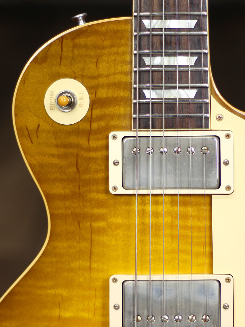 Gibson 1960 Les Paul Standard Hard Rock Maple (HRM) Top Green Lemon VOS Guita