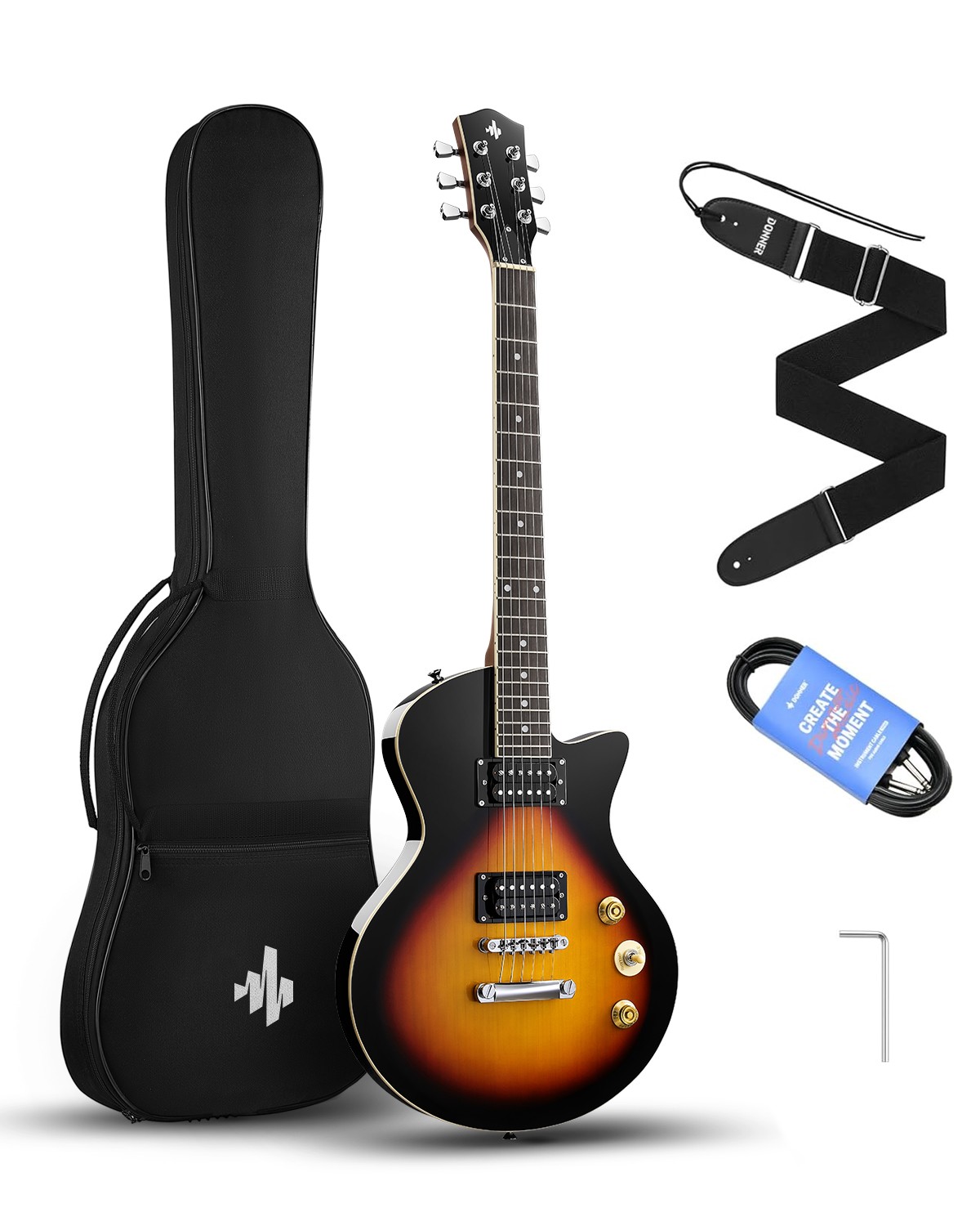 🎸 Donner DSC-128 Electric Guitar Kit Classic Humbucker H-H Pickups Solid Body