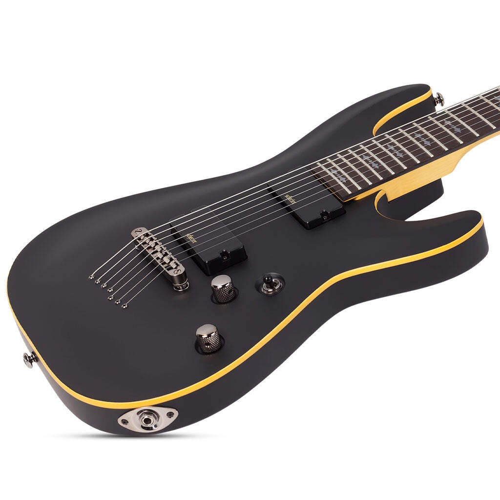 Schecter Demon 7 Series 7-String Electric Guitar – Aged Black Satin