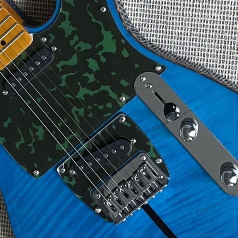 Solid Electric Guitar Maple Fretboard&Neck Chrome Hardware Blue Free Shipping