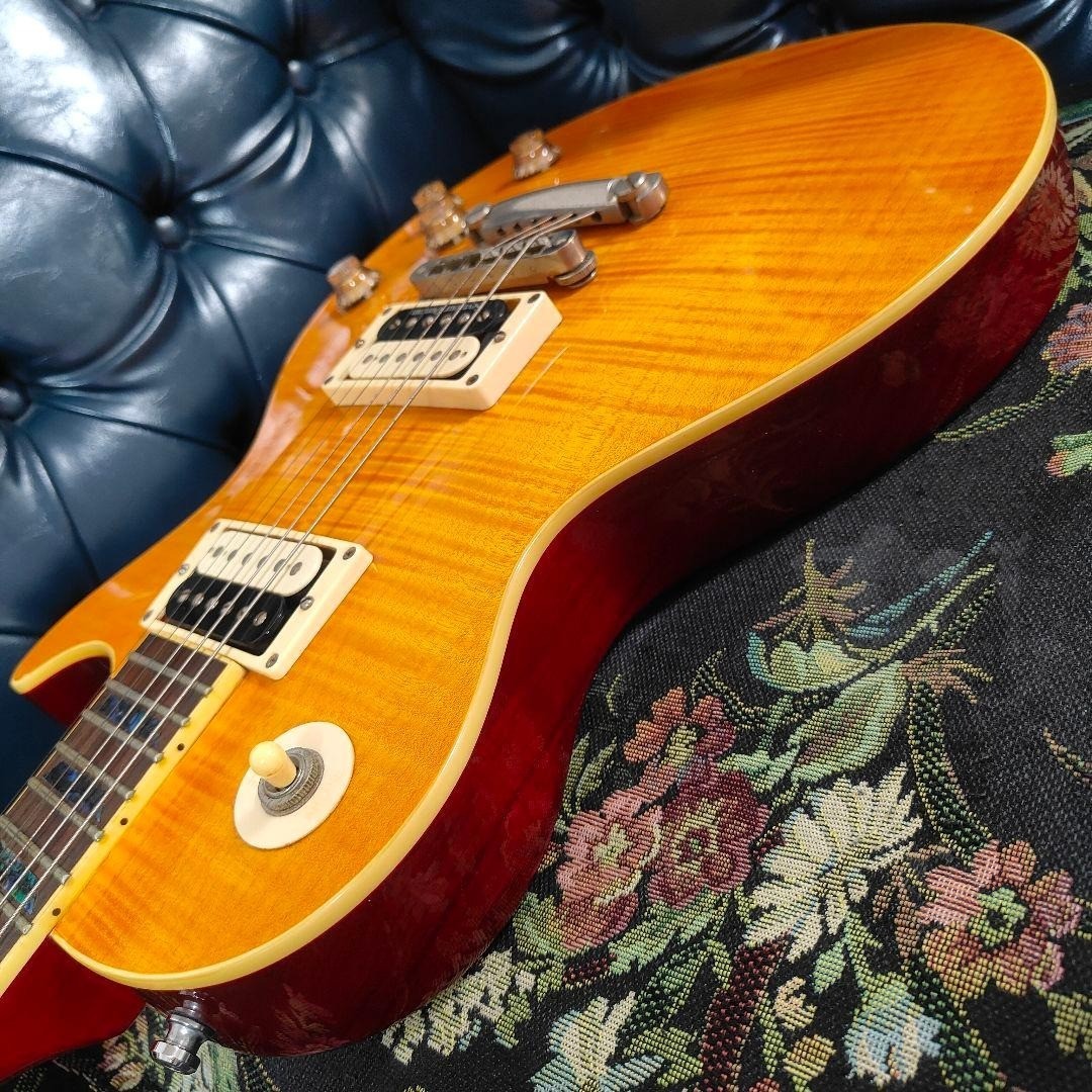 BURNY Super Grade Les Paul type W/Gig bag Electric Guitar Used From Japan
