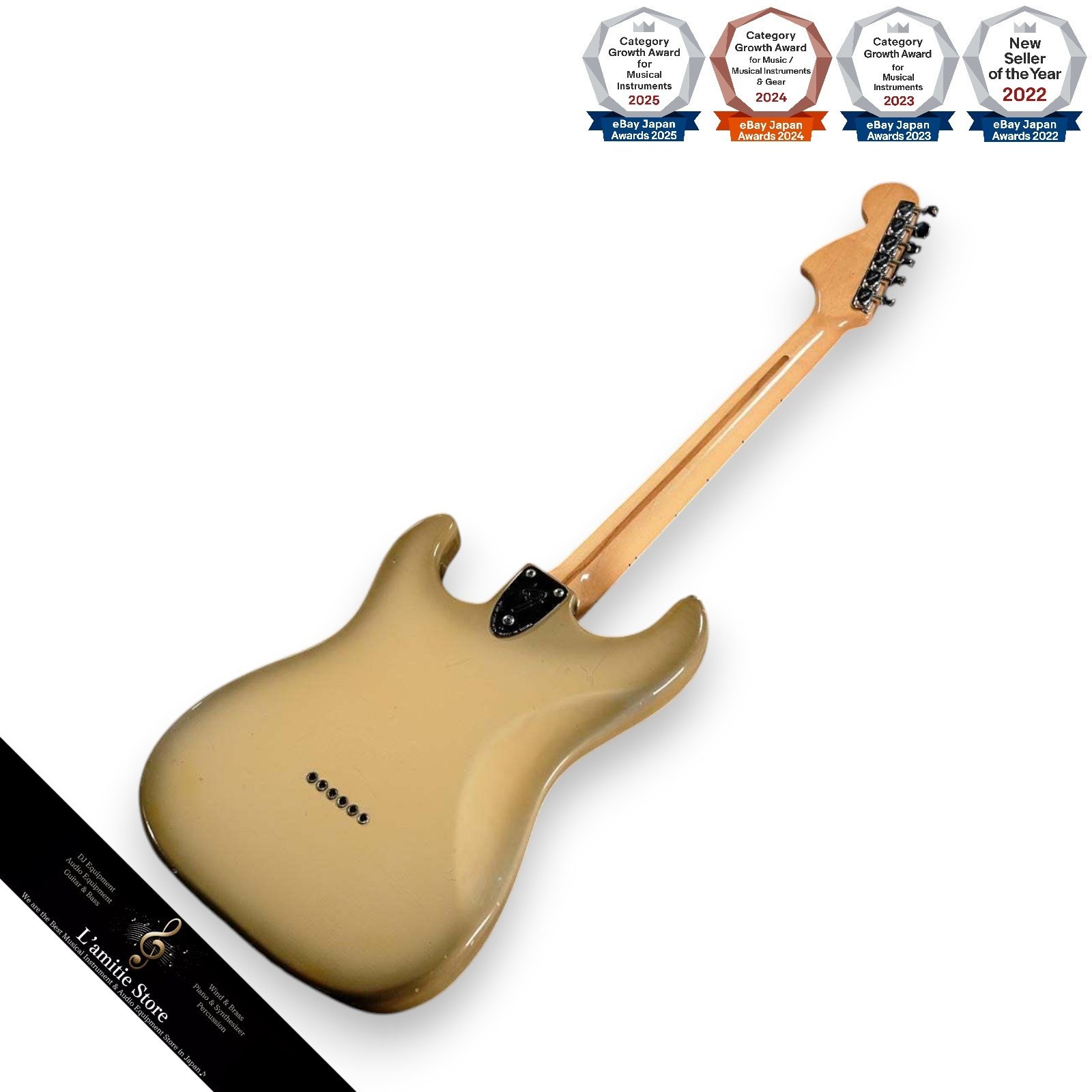 Fender Stratocaster Hardtail Antigua 1980 Electric Guitar SN S955781