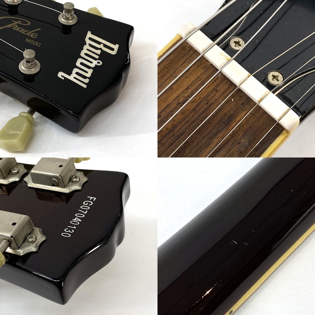 [Burny] LSD-55N See-Through Red Les Paul type Electric Guitar Used From Japan