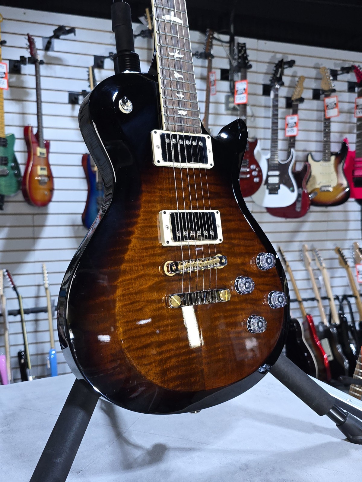 PRS S2 McCarty 594 Electric Guitar – Black Amber w/Gig Bag & PLEK*D #837