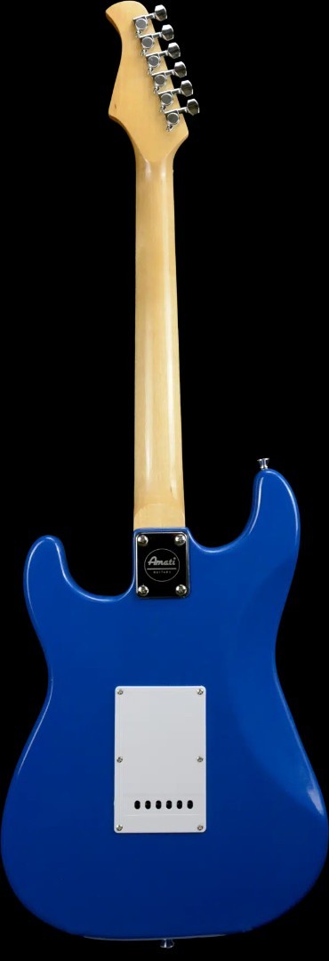 Amati Model #100STSPBL ST Style Electric Guitar in a Sapphire Blue Finish w/bag+