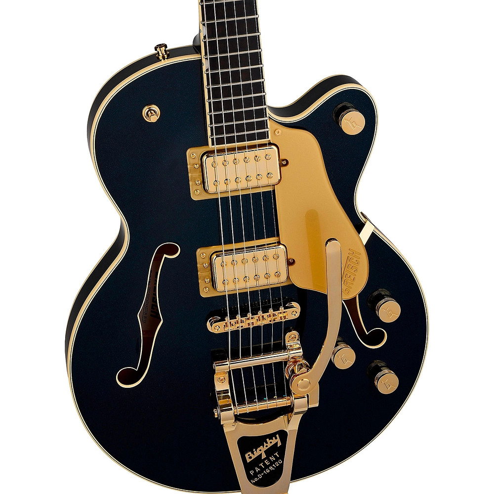 Gretsch Broadkaster Jr. LX CB StringThru Bigsby Gld HW Guitar Midnight Sapphire