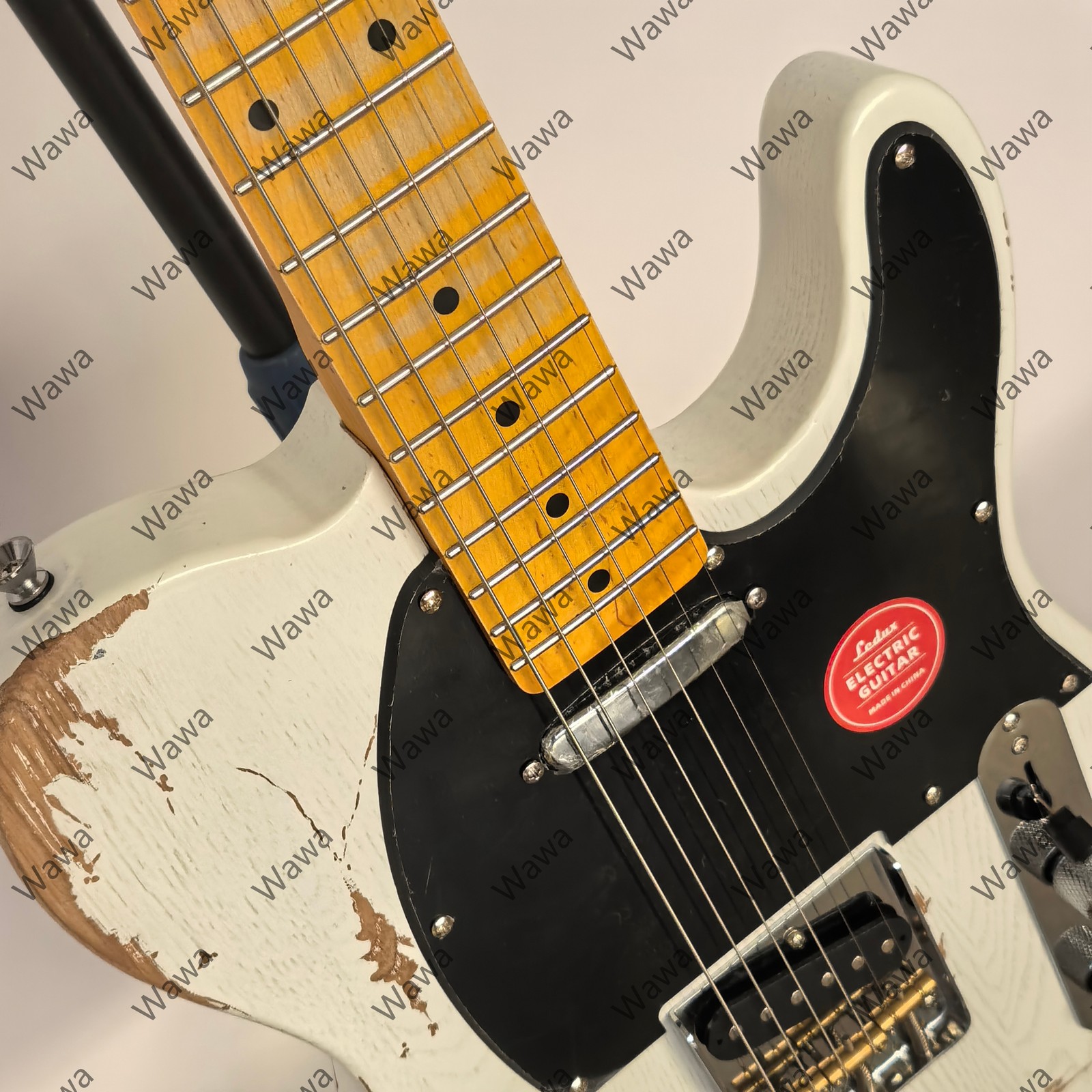 Heavy Aged Electric Guitar Single Coil Pickups Bone Nut 21 Stainless Frets