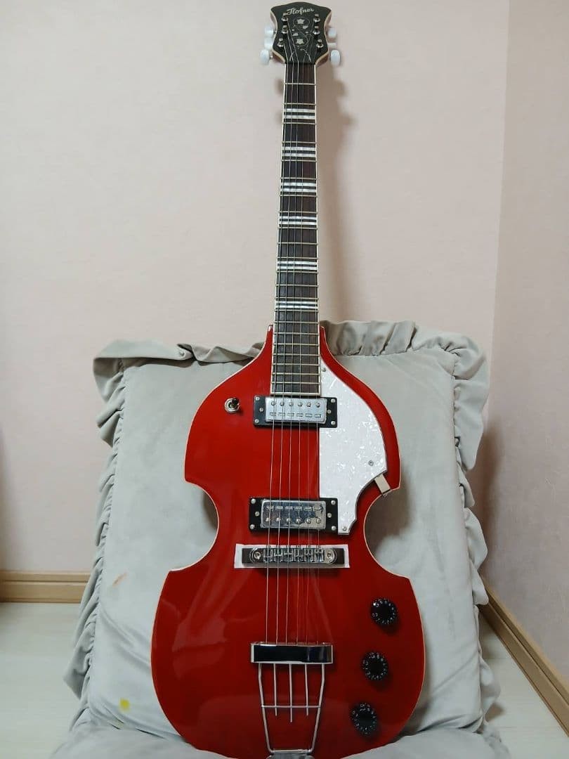 Electric Guitar Hofner HI-459-PE-R Red with Dual Humbucker Pickups