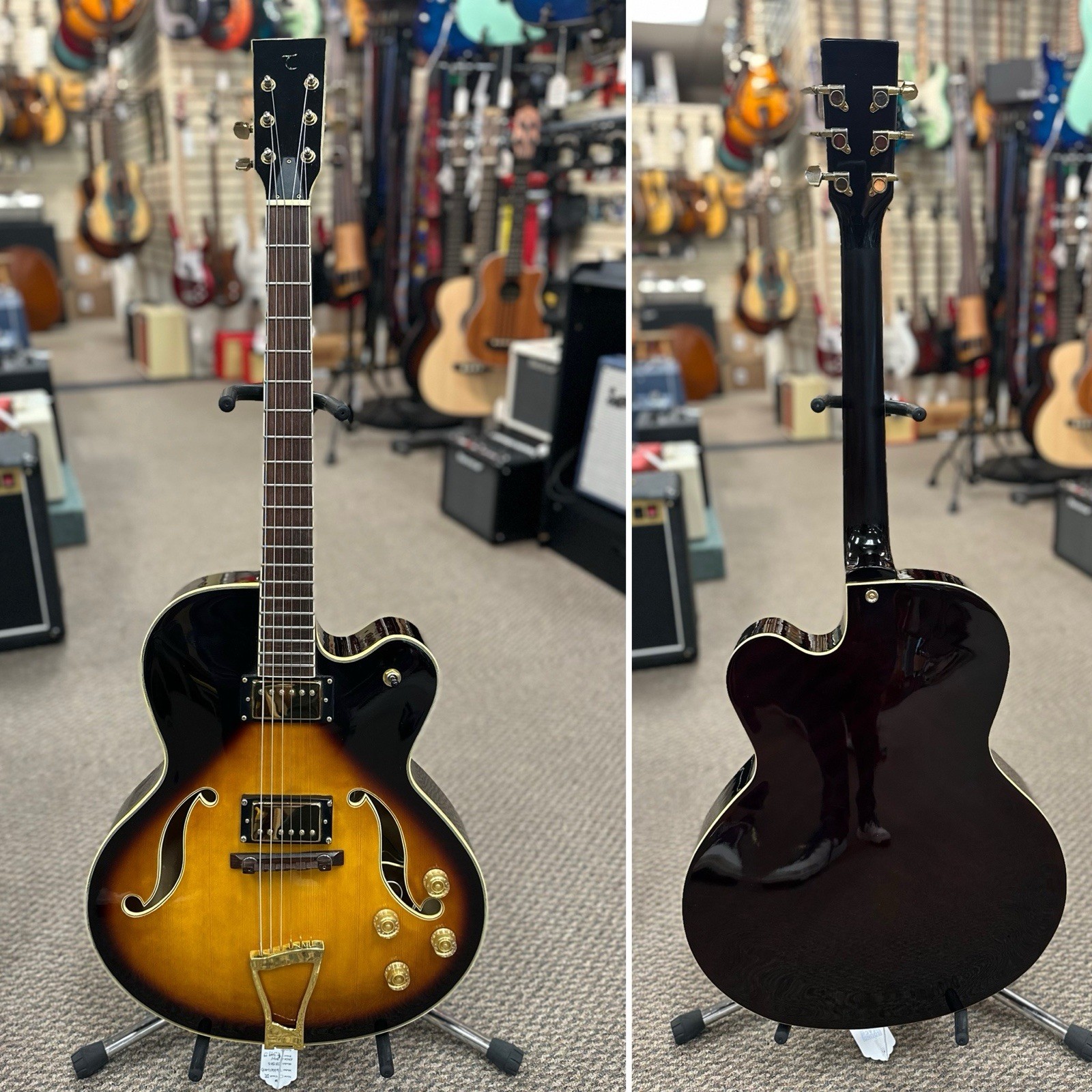 Tanglewood (No Label) Hollow-Body Archtop Electric Guitar Sunburst