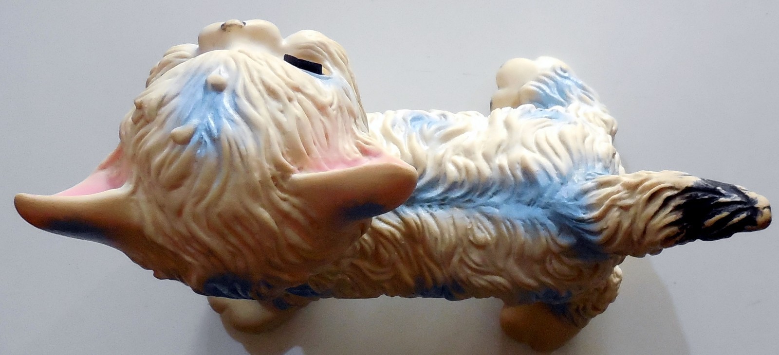 VINTAGE RUBBER TOY SQEACK LARGE CAT by LEDRA MADE IN ITALY 1960s