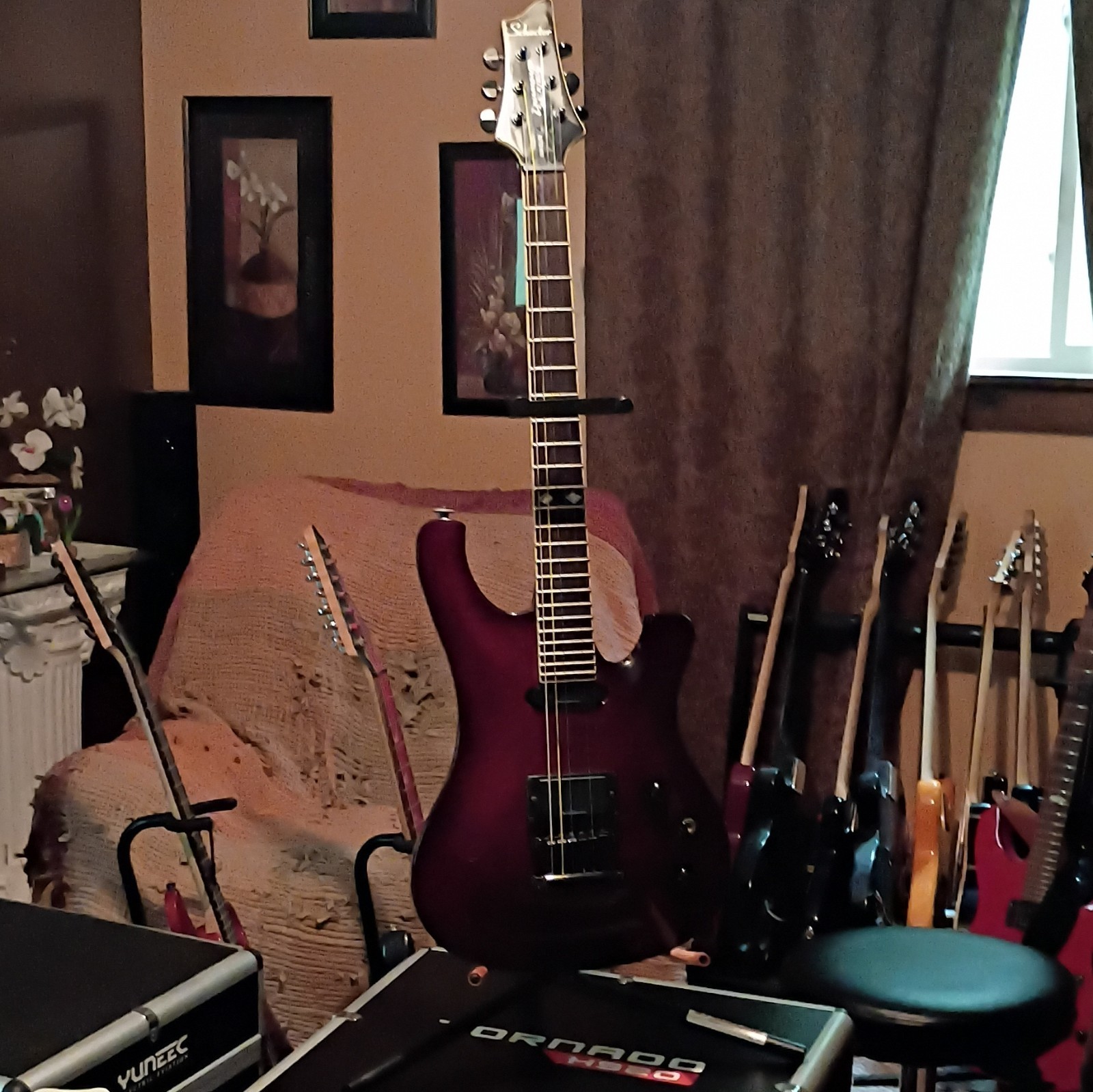 Diamond 006 Elite Series 6-String Solid Body Electric Guitar Purple MPN 006ELITE