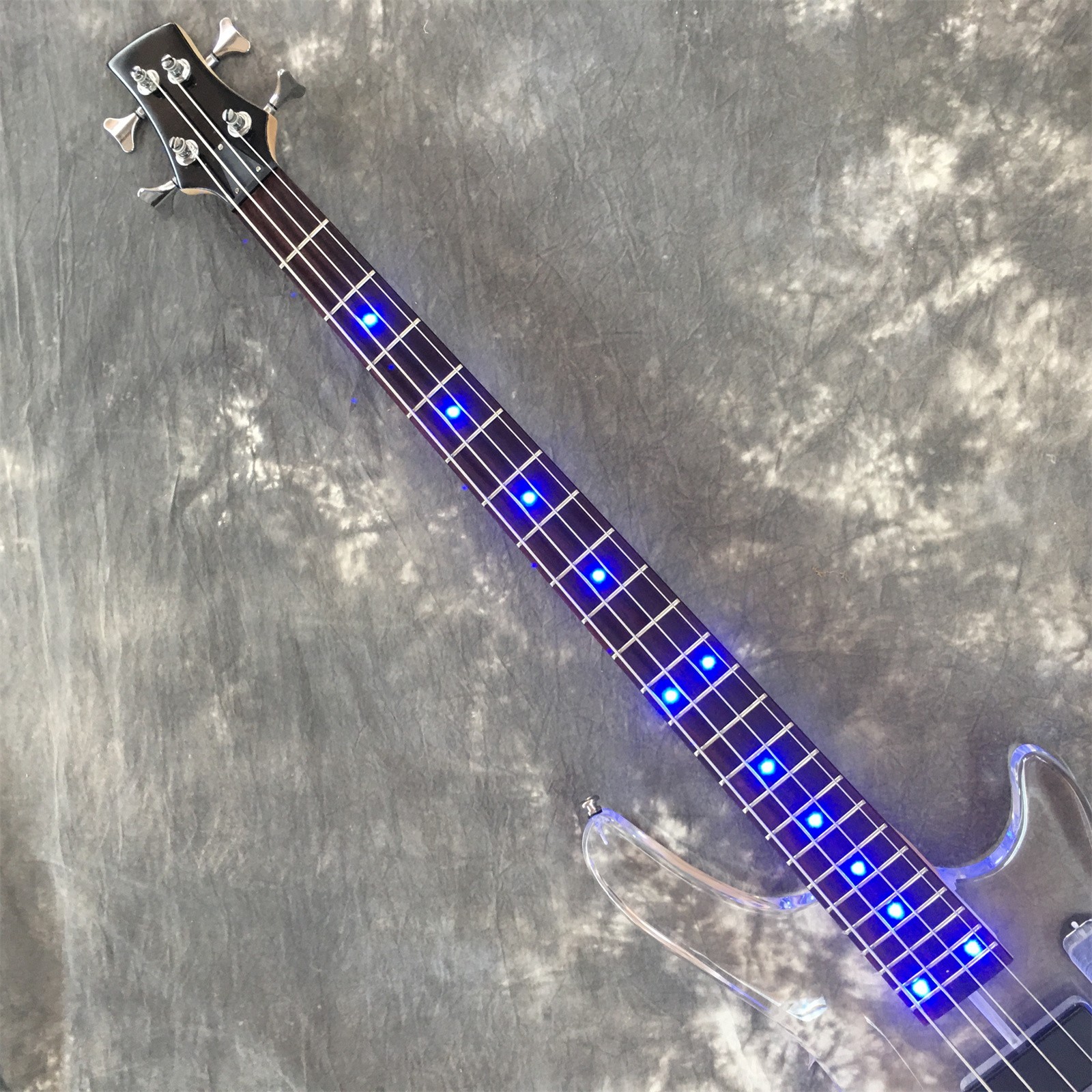 4 String Acrylic Body Electric Guitar Bass Chrome Hardware Rosewood Fretboard