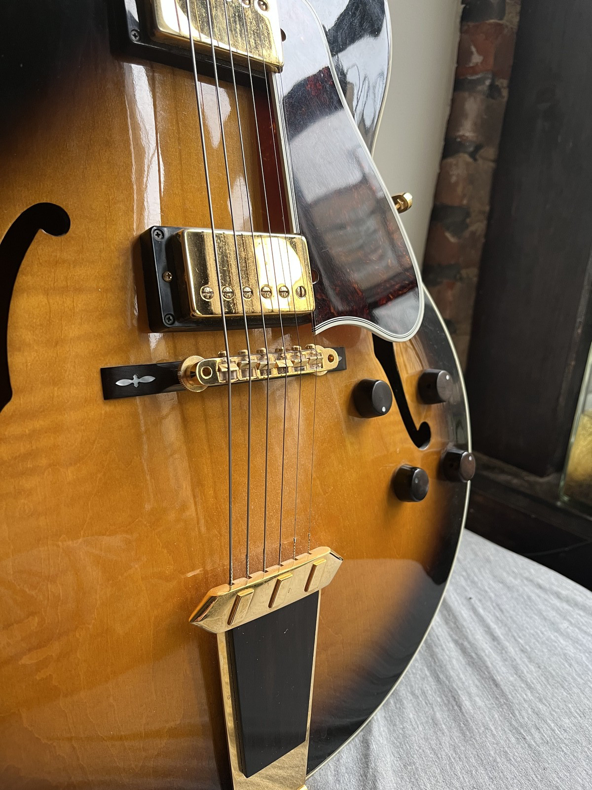 RARE! 1990 Gibson ES-775 Archtop Hollowbody Guitar Figured Sunburst + OHSC