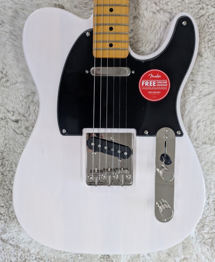 Squier by Fender Classic Vibe 50s Telecaster with Maple Fretboard, White Blonde