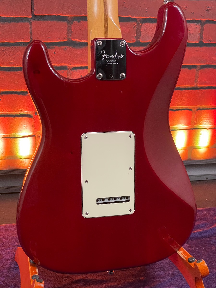 1998 Fender American Deluxe Stratocaster MN Crimson Red Transparent w/ Hard Case