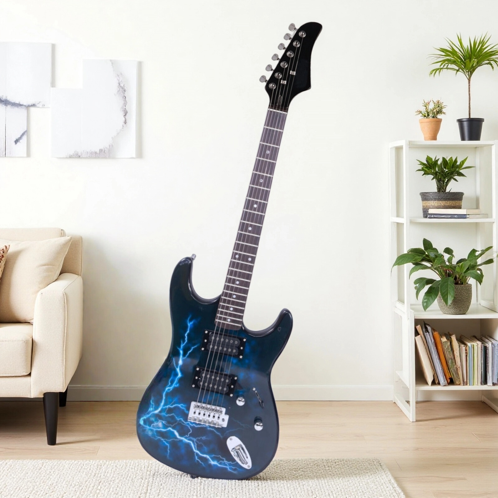 ST Electric Guitar Set – Basswood, HH Pickups, Lightning & Rosewood ​Fretboard