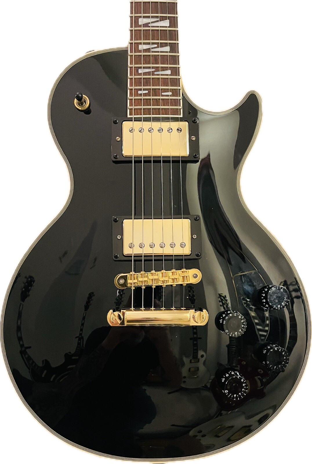 2006 History Les Paul Custom Dignity Gloss Black Circle Fret System MIJ Fujigen