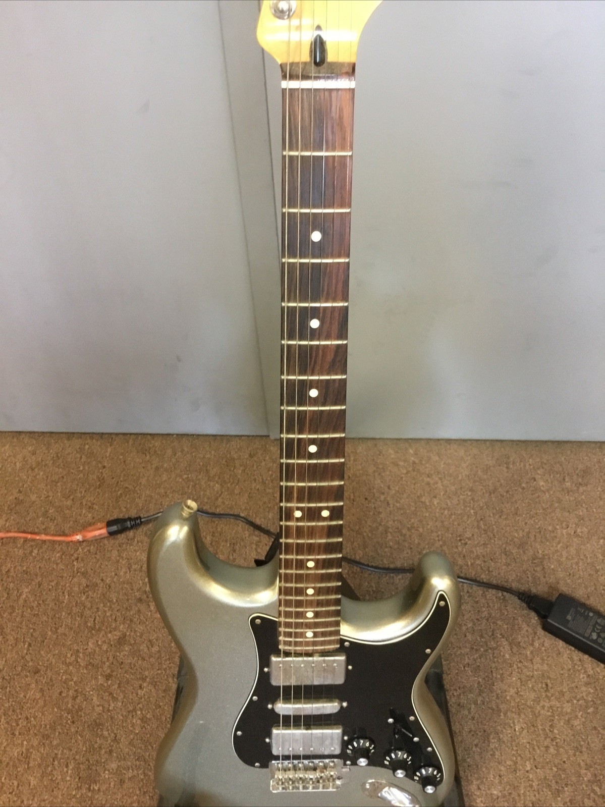 2012 Mexico Fender Blacktop HSH RW TSV Stratocaster, Titanium Silver Guitar MIM