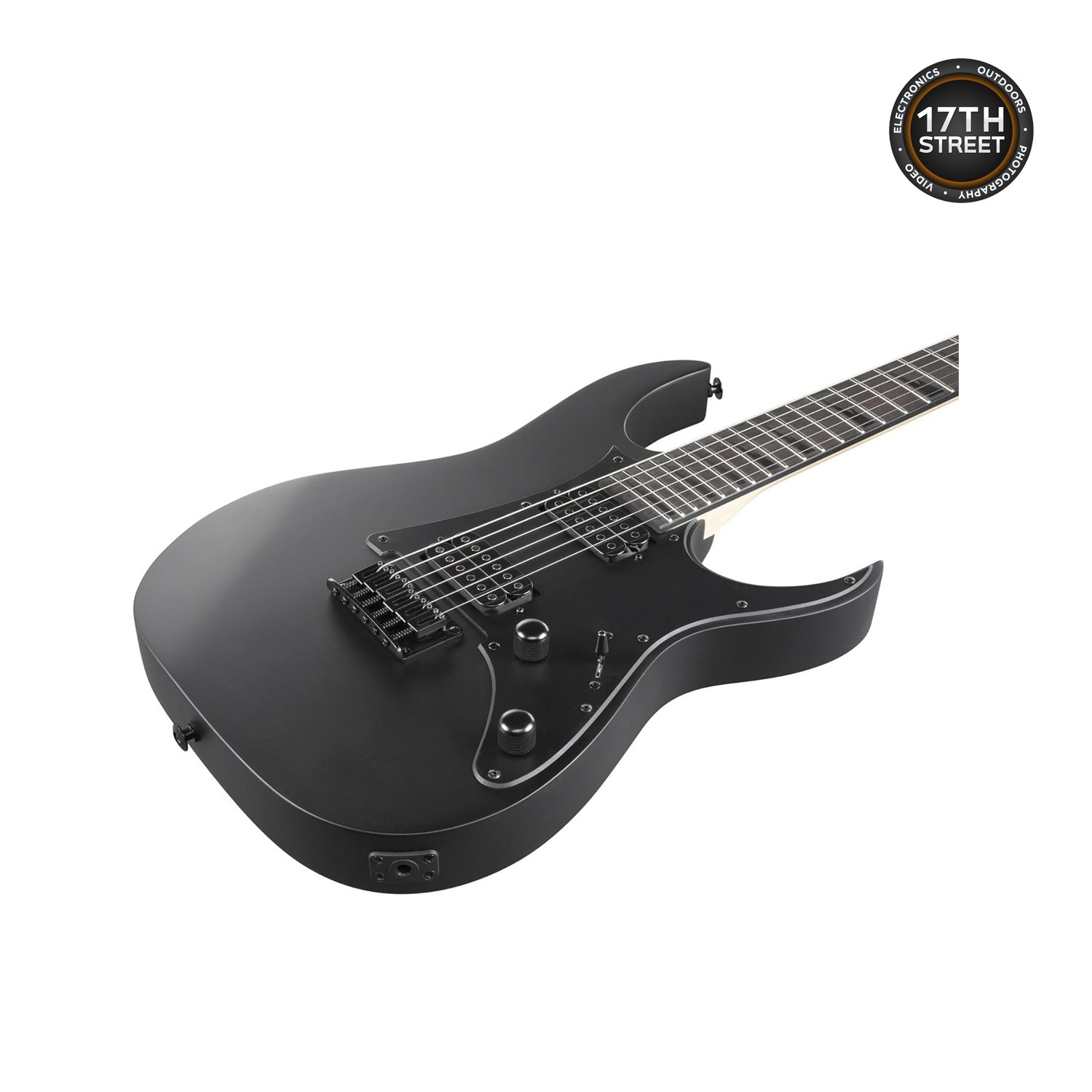 Ibanez 6-String Solid-Body Electric Black Flat Guitar, Full Right Handed Bundle
