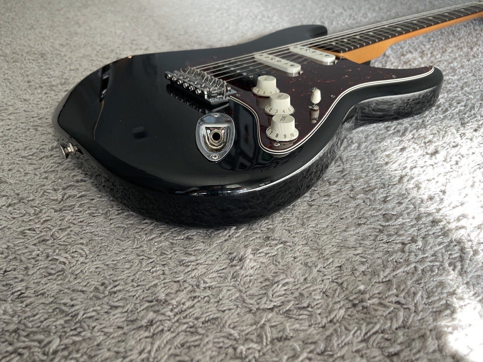 Fender Deluxe Lonestar Stratocaster 2008 MIM HSS Black Lone Star Strat Guitar