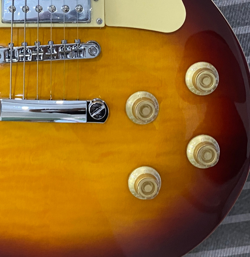 New Solid Body Electric Guitar, Sunburst Finish, HH Humbucker Pickups, Full Size