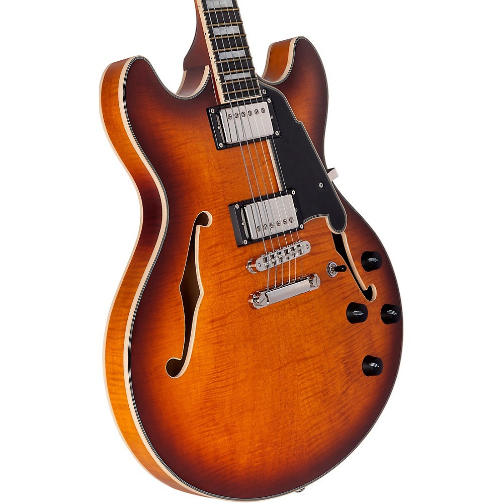 D’Angelico Premier DC SemiHollow Guitar Dark Iced Tea Burst Refurbished