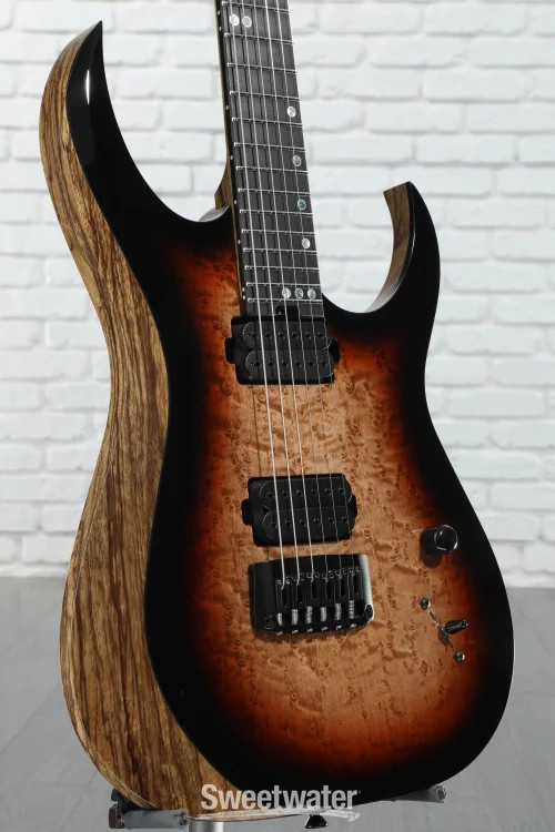 Schecter USA Custom Shop Sunset Extreme Exotic 6 Electric Guitar – Brown Burst