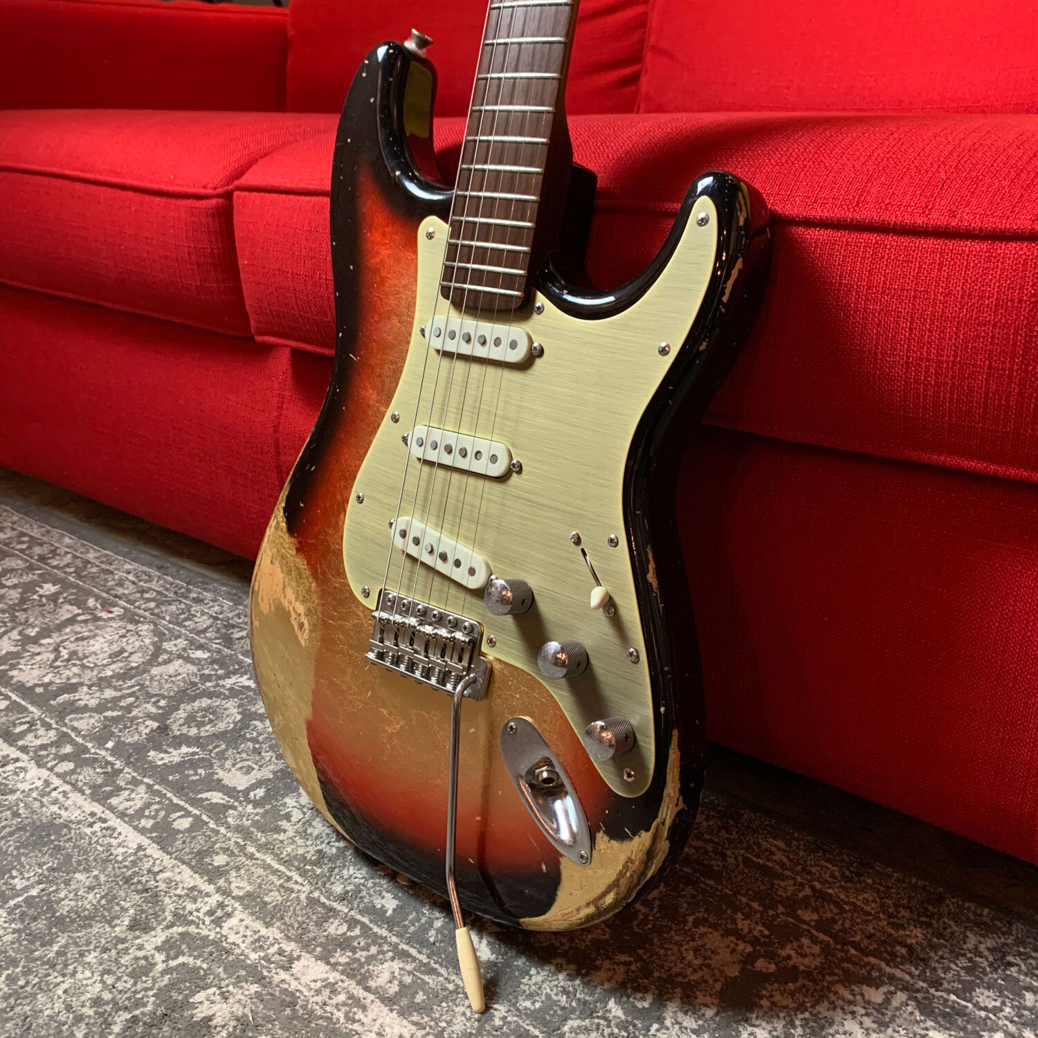 Franchin Mercury guitar NITRO OVER METALLIC LEAF relic aged S-type *MADE TO ORDE