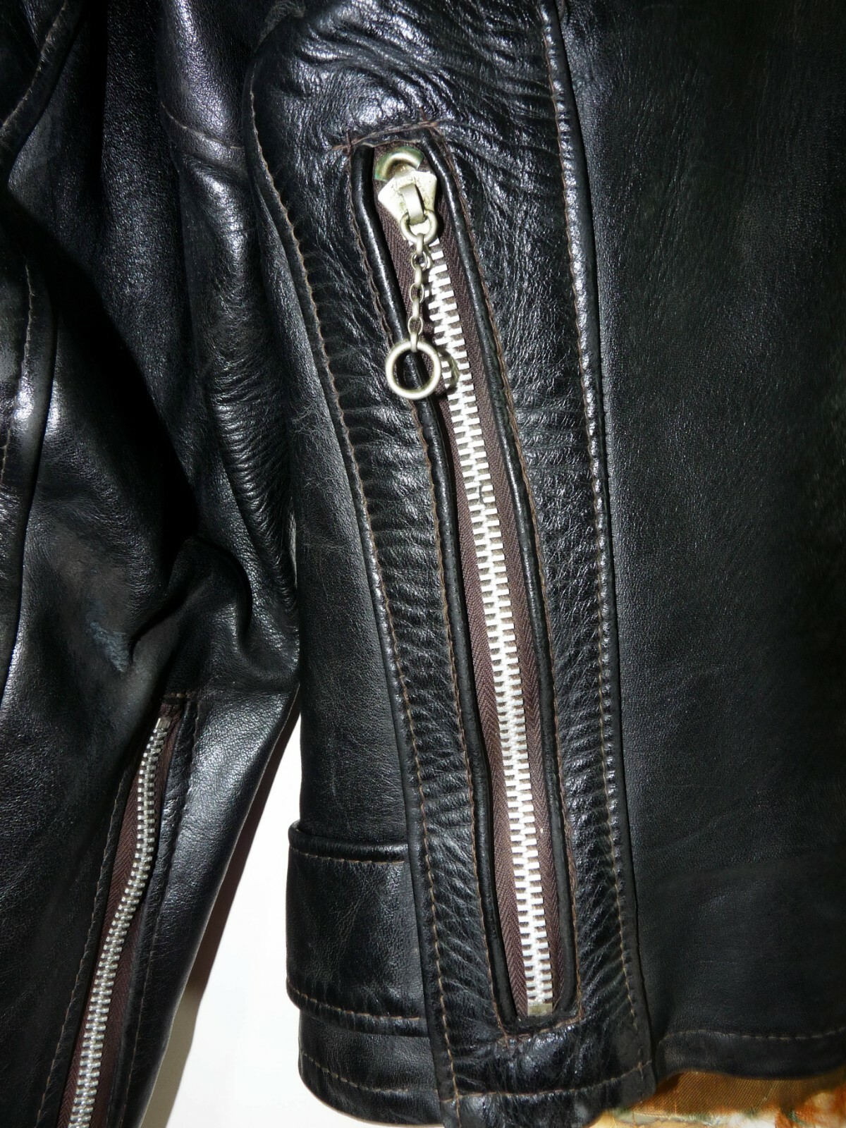 Vintage Grais Pony Leather Genuine Motorcycle Jacket Durable Classic Cafe Racer