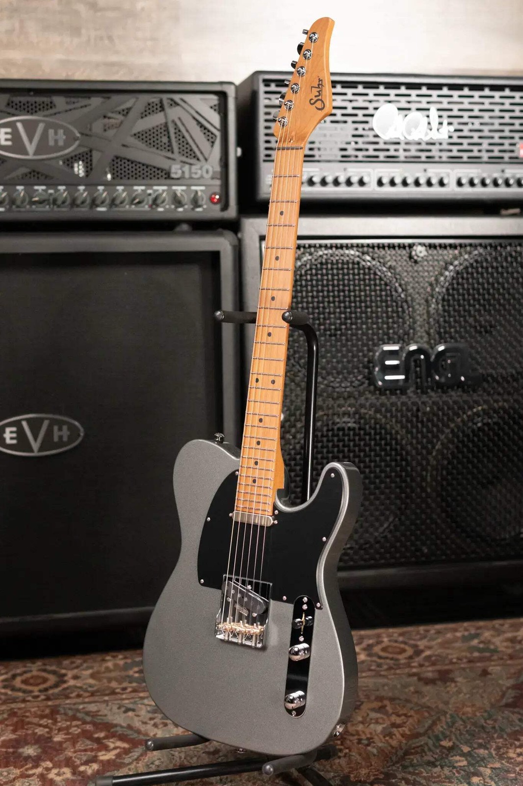 Suhr Andy Wood Signature Series Modern T Electric Guitars – AW Silver with Hards