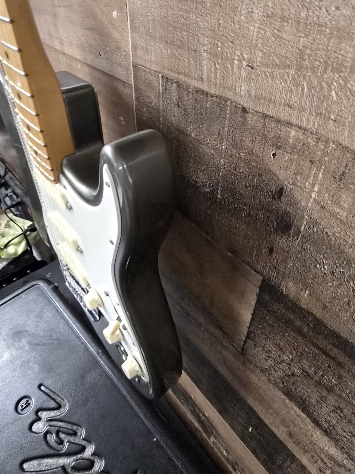 1989 Fender Stratocaster USA Strat Plus Lace Sensor E9 Serial Pewter W/ OHSC