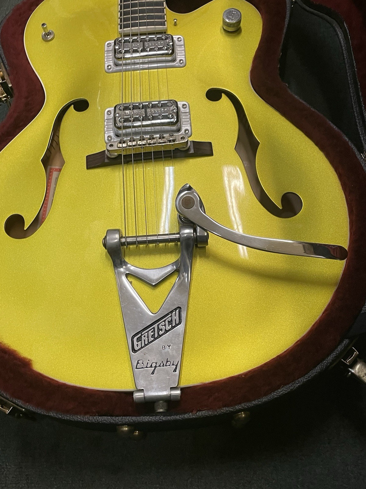 Gretsch G6120SHLTV Brian Setzer Hot Rod Model Lime Electric Guitar with Case