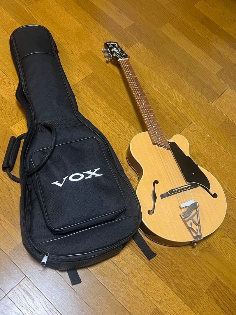 VOX Giulietta VGA-3PS Natural Archtop Acoustic-Electric Guitar with GigｰBag