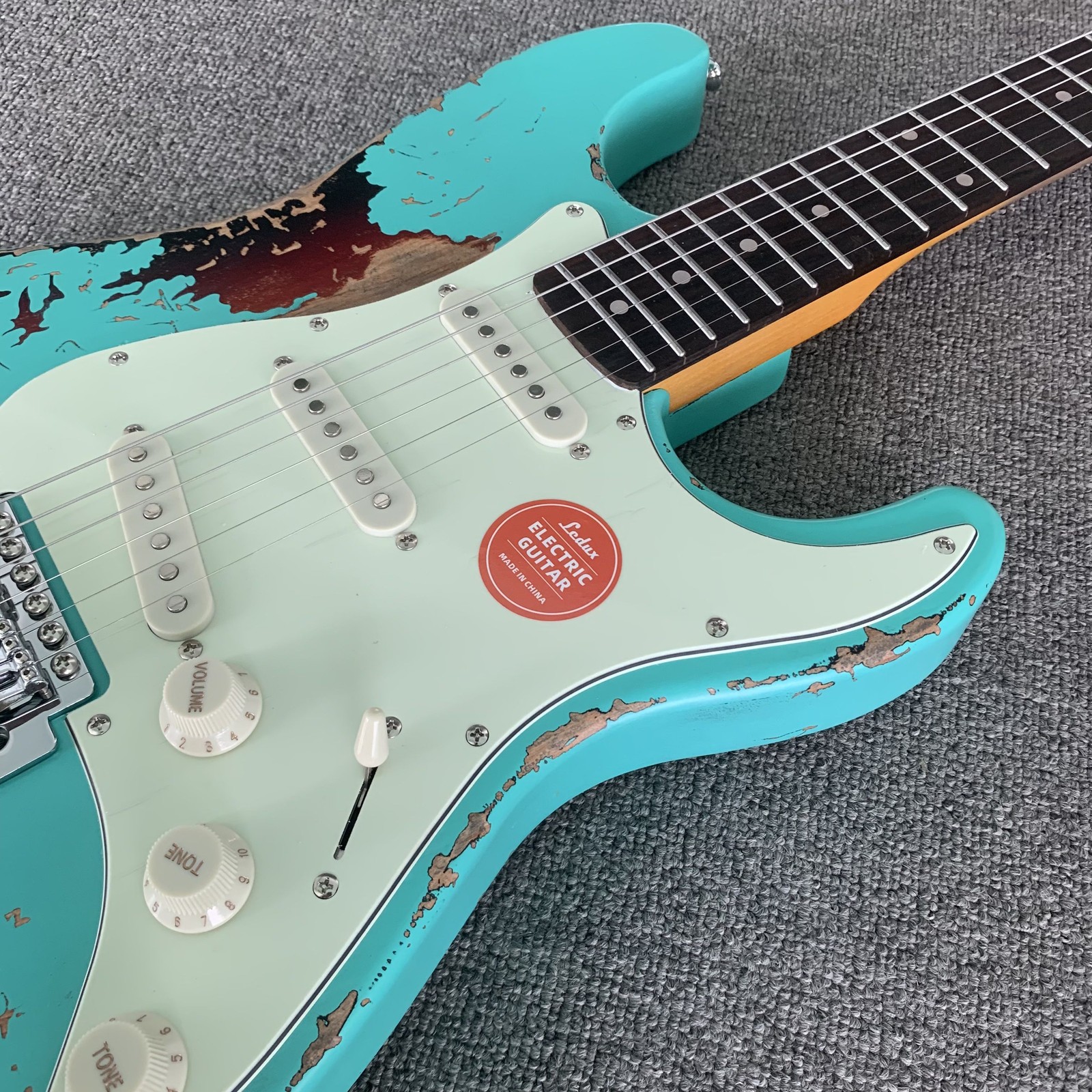 Green over Aged Electric Guitar 6String Alder body for beginner fast hot sale